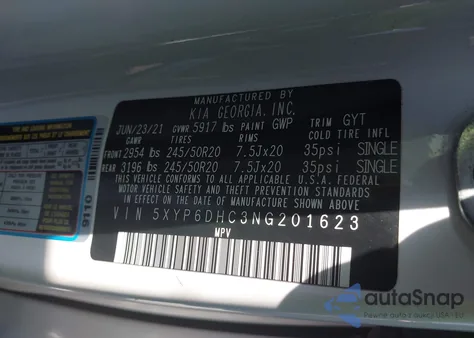 2022 Kia Telluride S из США, поврежденный, VIN 5XYP6DHC3NG201623